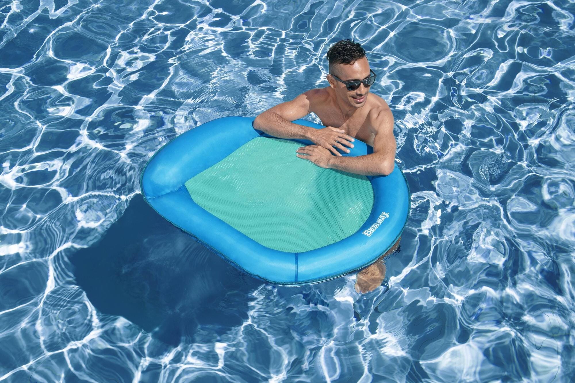 Jeux d'extérieur et trampoline Siège gonflable Flex 'N Fold™, 106 x 95 x 16 cm, 90 kg max, pop-up, maillage ComfortCool™, coussin, sac de transport Bestway 12