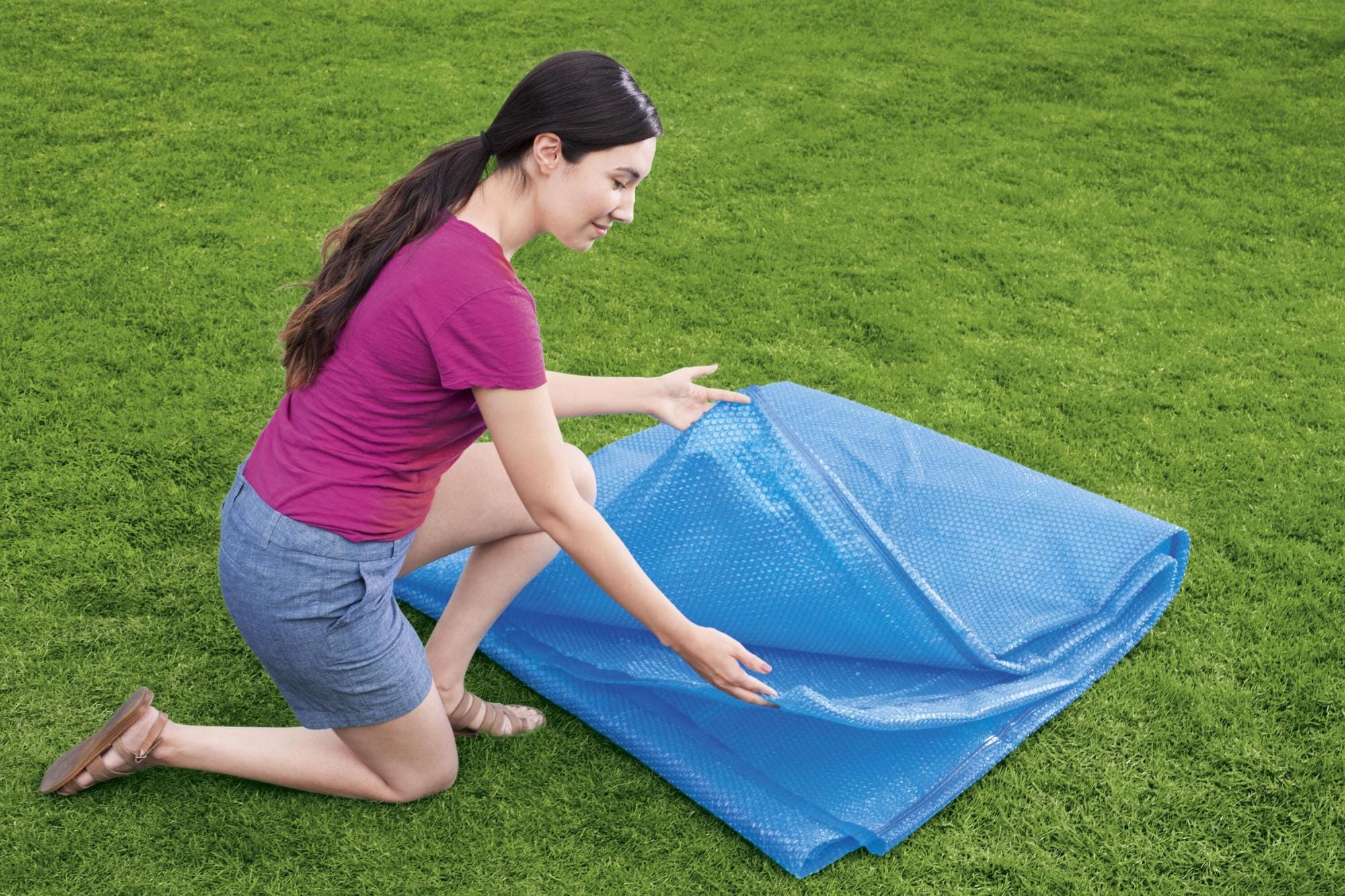 Accessoires Piscine Bâche à bulles ronde pour piscine hors sol 549 cm Bestway 1