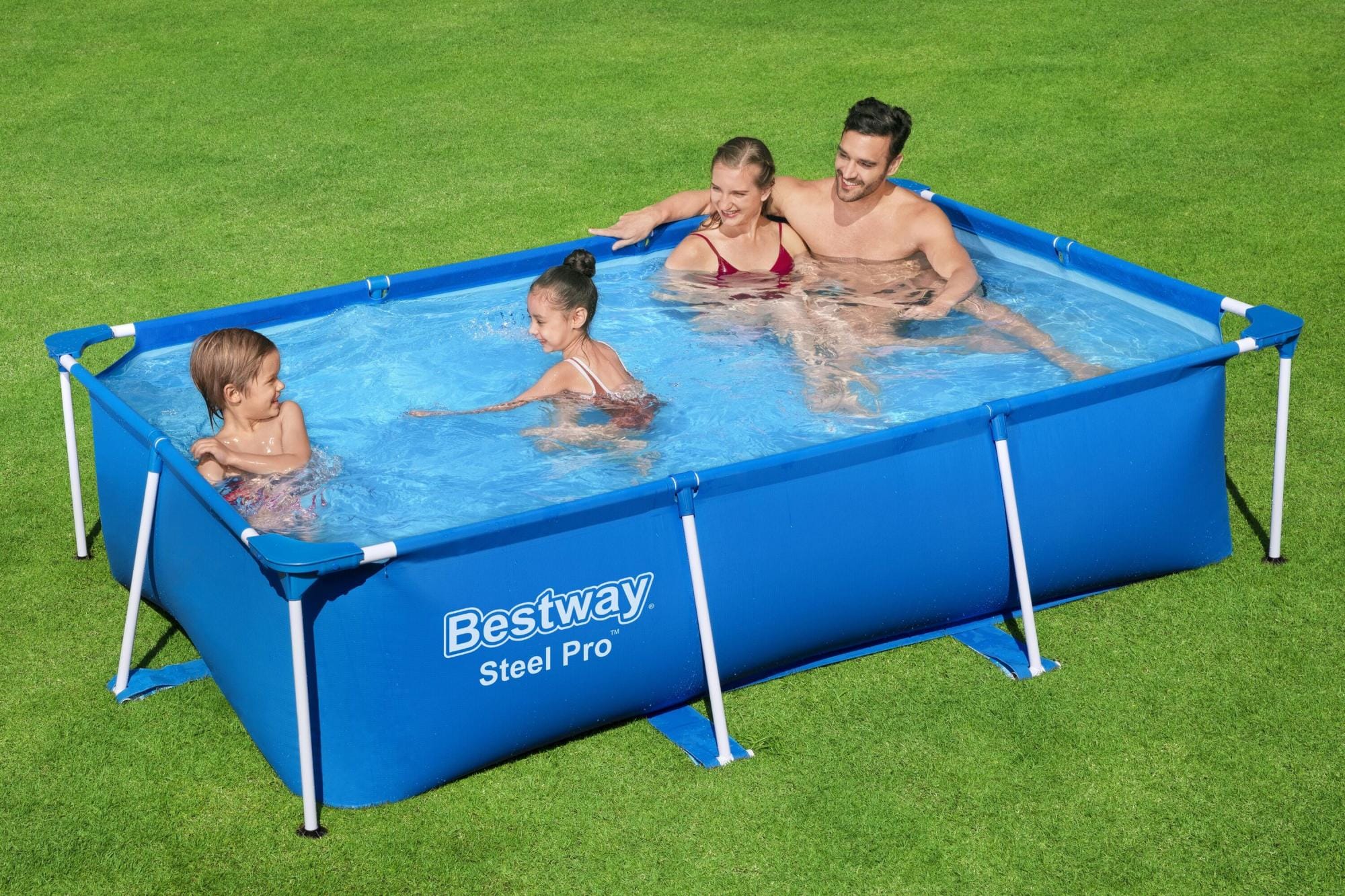 Piscine hors sol Piscine hors sol rectangle Steel Pro 259 x 170 x 61 cm bleu clair Bestway 4