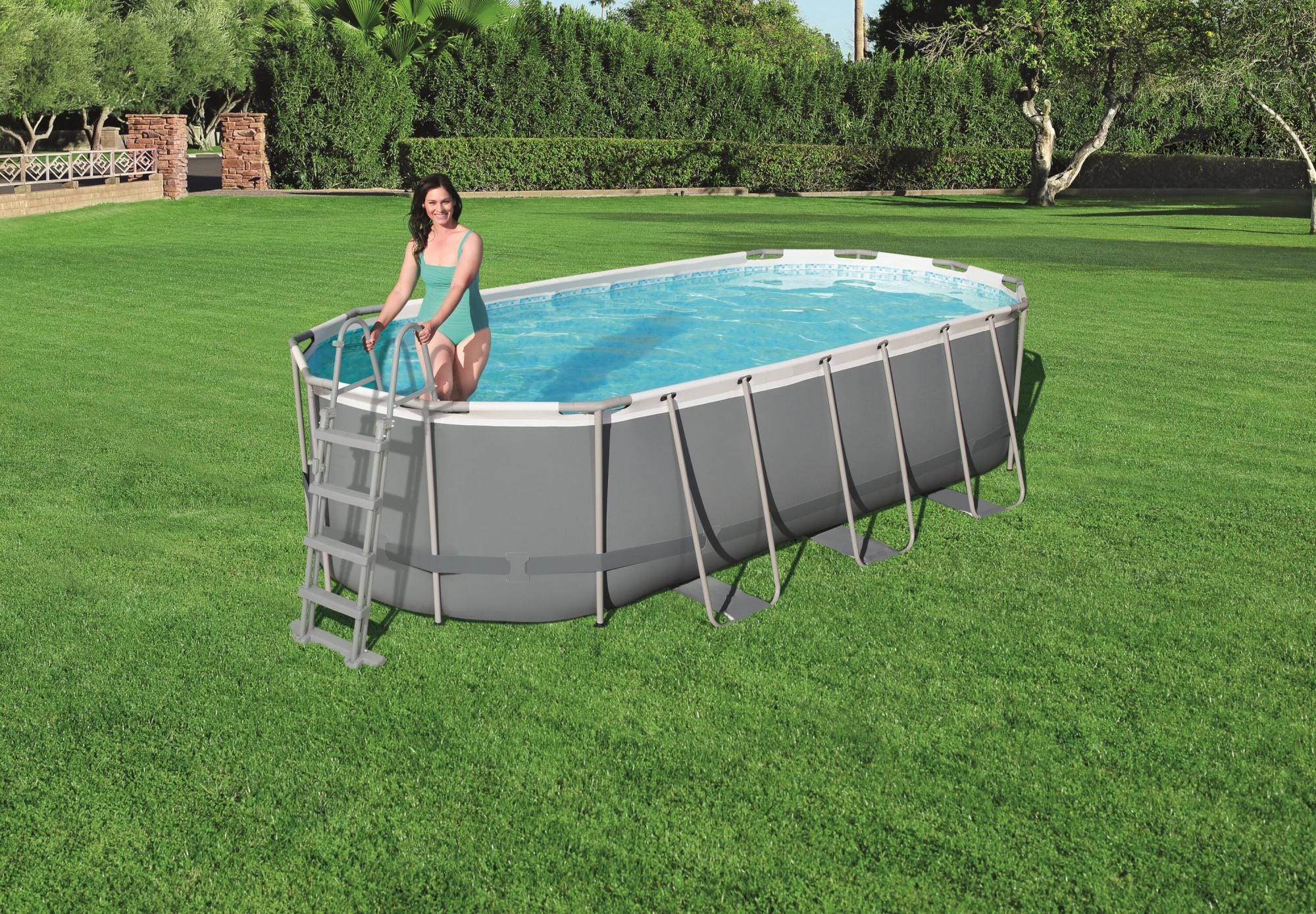 Accessoires Piscine Echelle pour piscine hors sol jusqu'à hauteur 122 cm - 2 x 4 marches Bestway 1