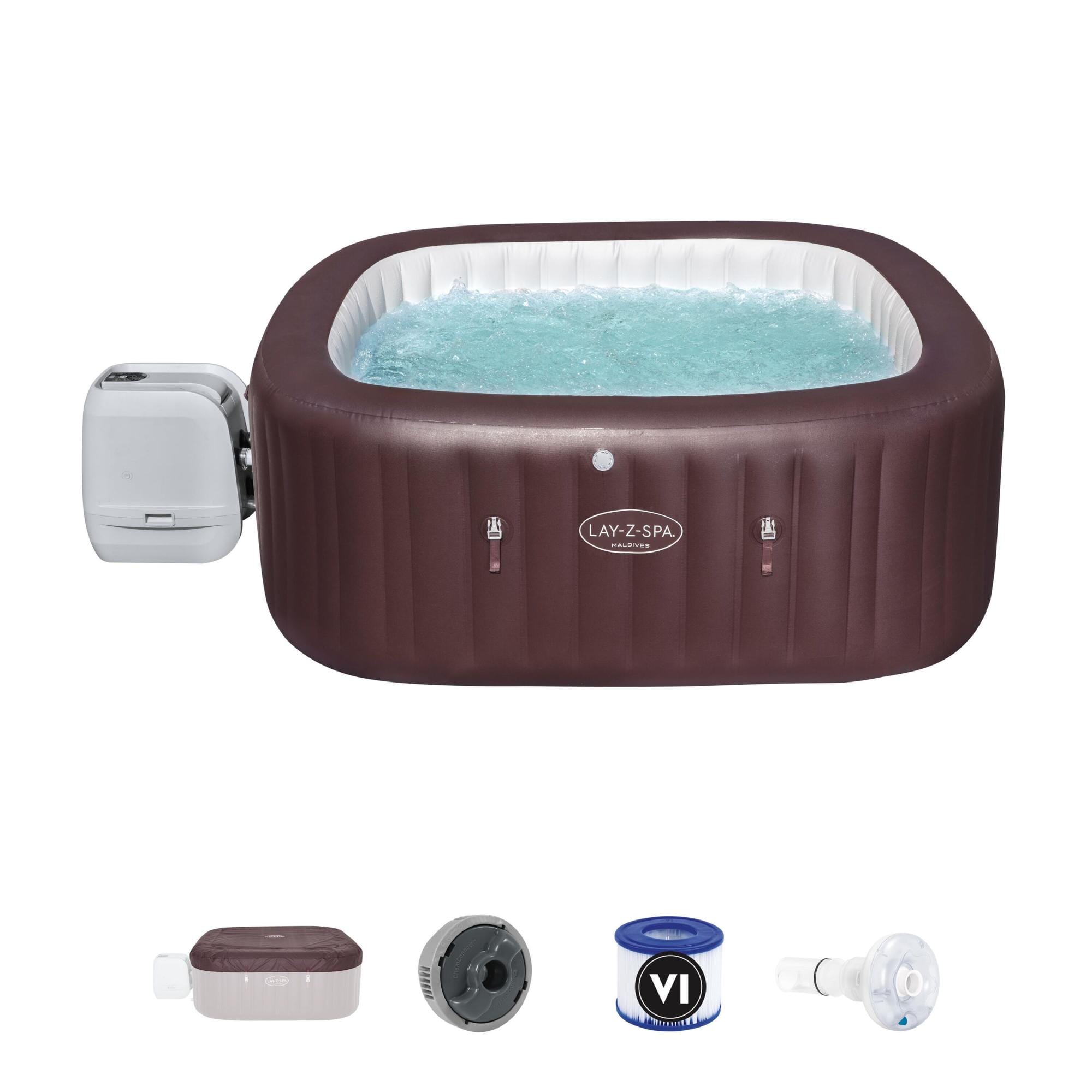 Spa Spa gonflable carré Maldives Hydrojet Pro 5-7 personnes Bestway 4