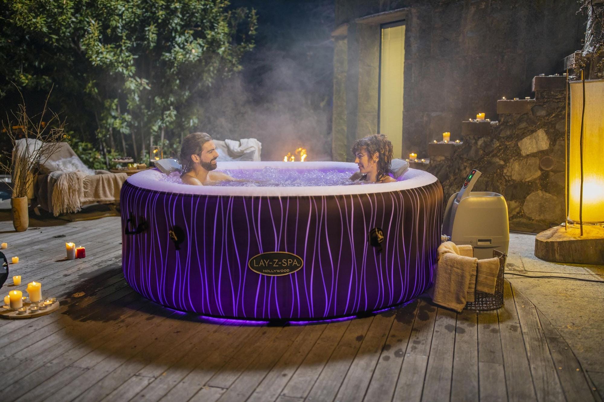 Spa Gonflable Spa gonflable rond Lay-Z-Spa Hollywood Airjet 4 - 6 personnes Bestway 1