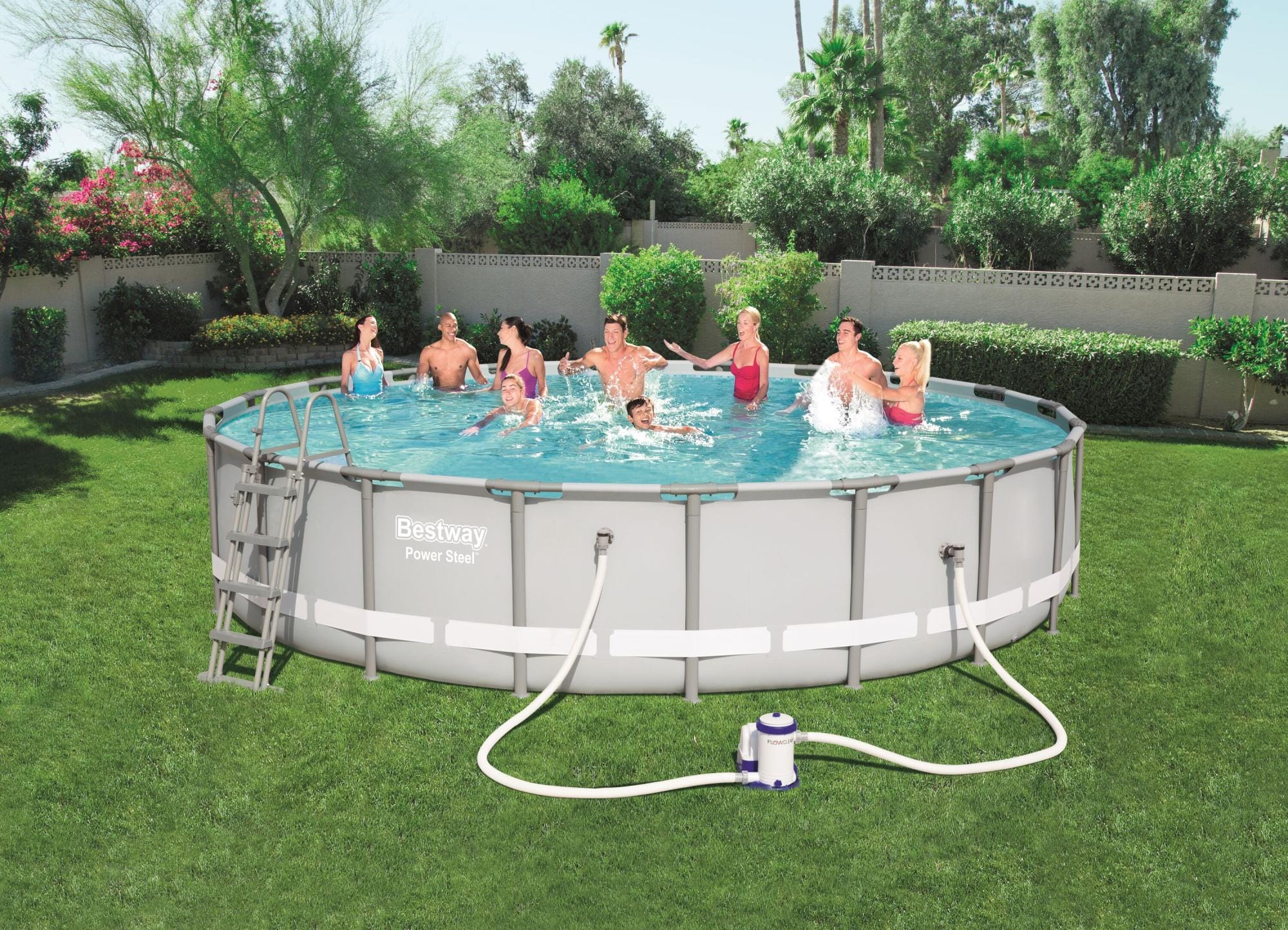 Piscine hors sol Piscine tubulaire ronde 610 x 122 cm Power Steel Bestway 1