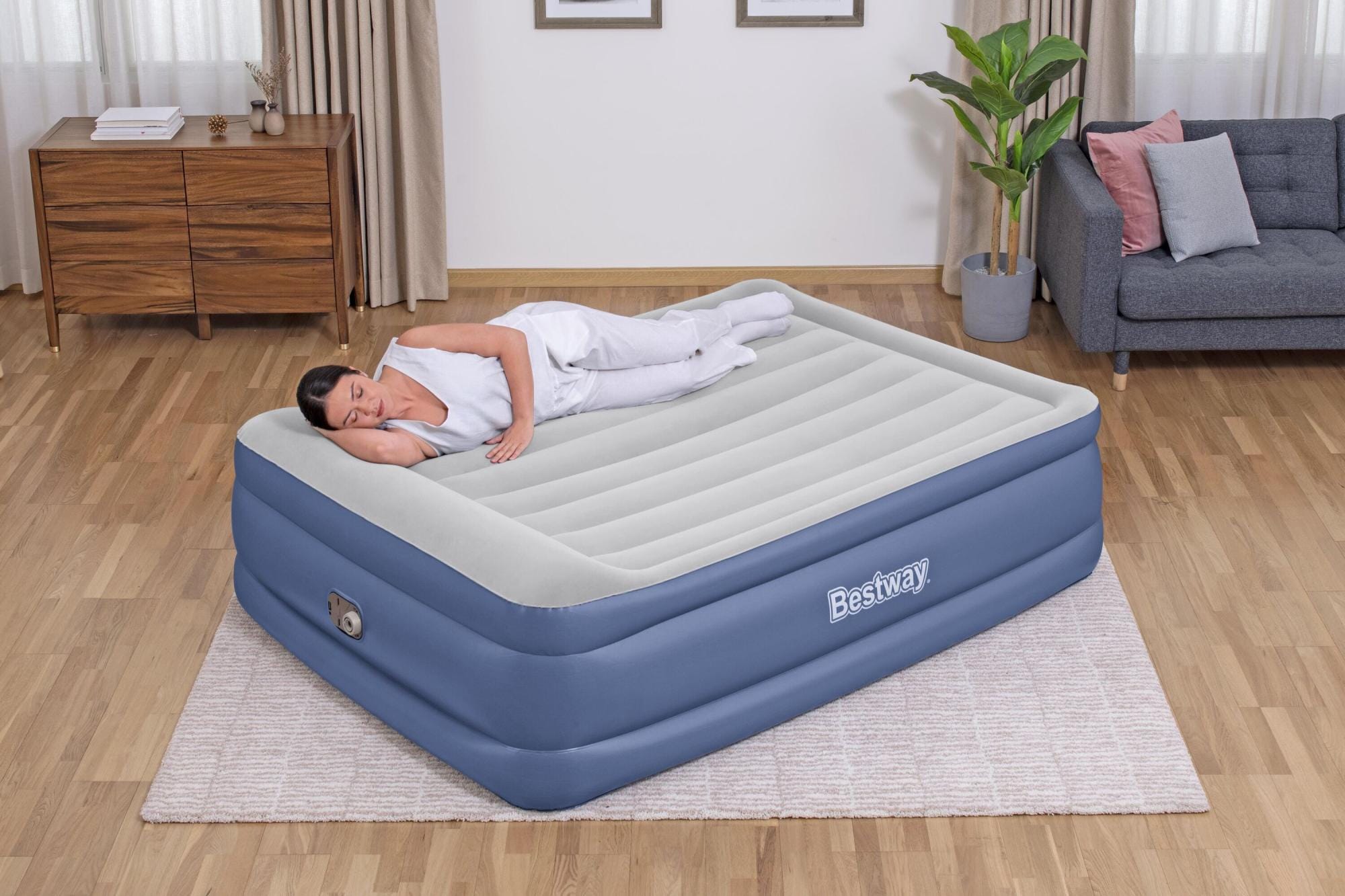 Matelas gonflables  Lit gonflable 2 places Tritech pompe électrique intégrée 203x152x56cm Bestway 1
