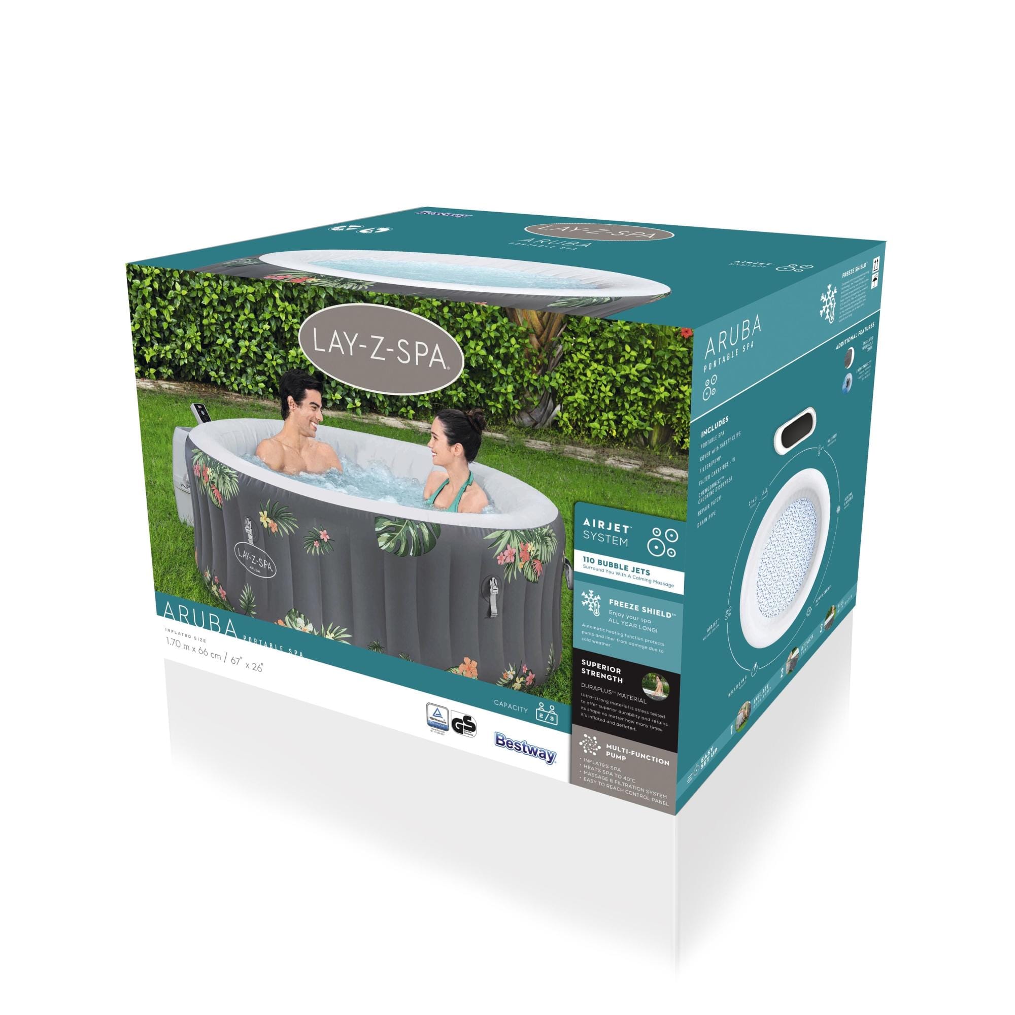 Spa Gonflable Spa gonflable rond Lay-Z-Spa Aruba Airjet 2 - 3 personnes Bestway 17