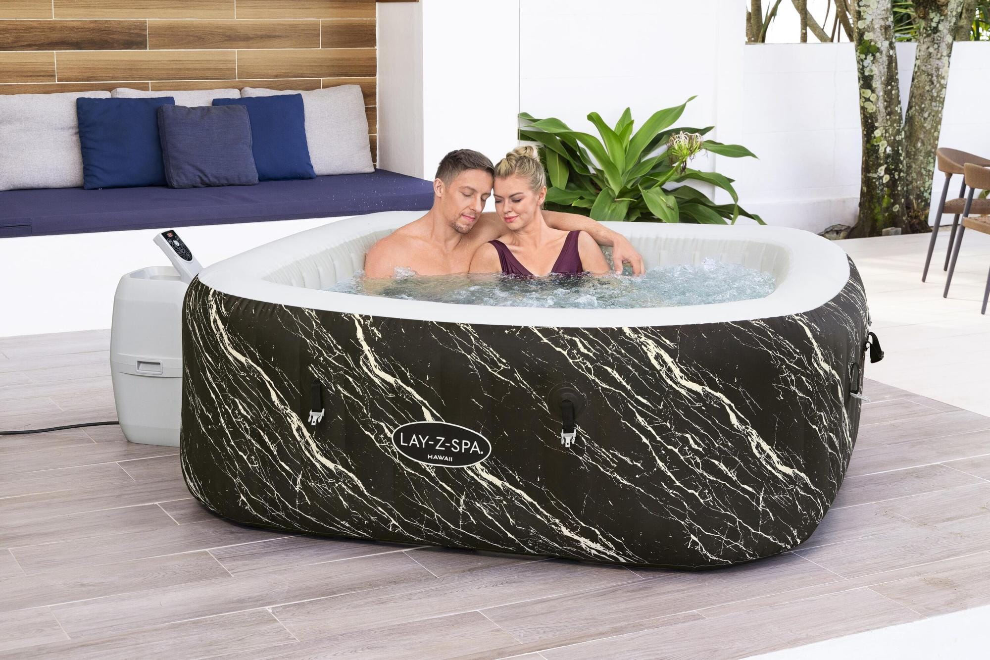Spa Gonflable Spa gonflable carré Lay-Z-Spa Hawaii Smart Luxe Airjet 4 - 6 places Bestway 2