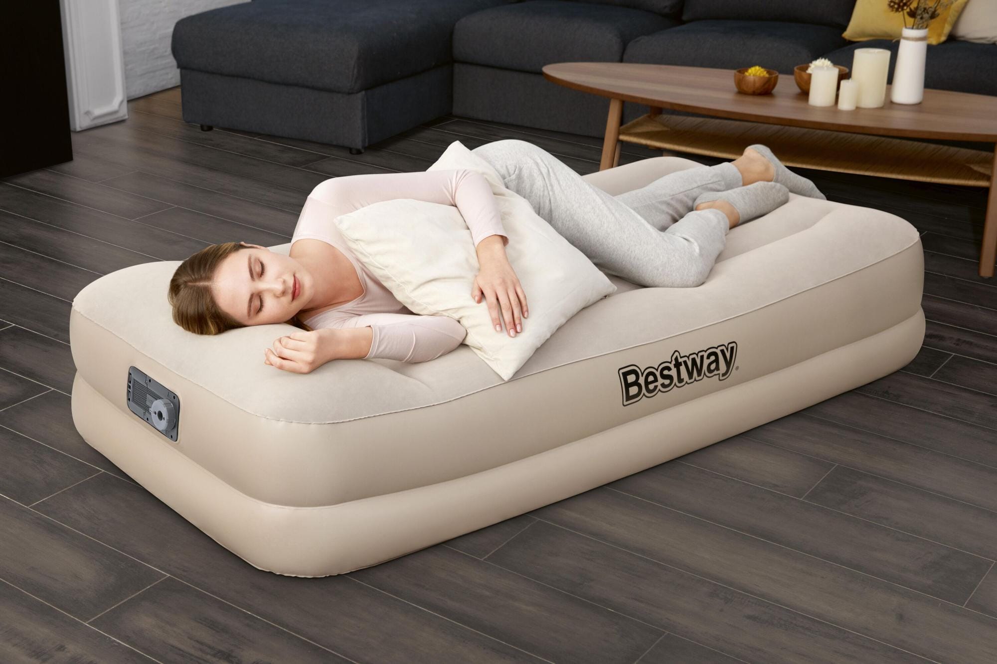 Matelas gonflables Lit gonflable 1 personne 191 x 97 x 42 cm pompe électrique Bestway 1