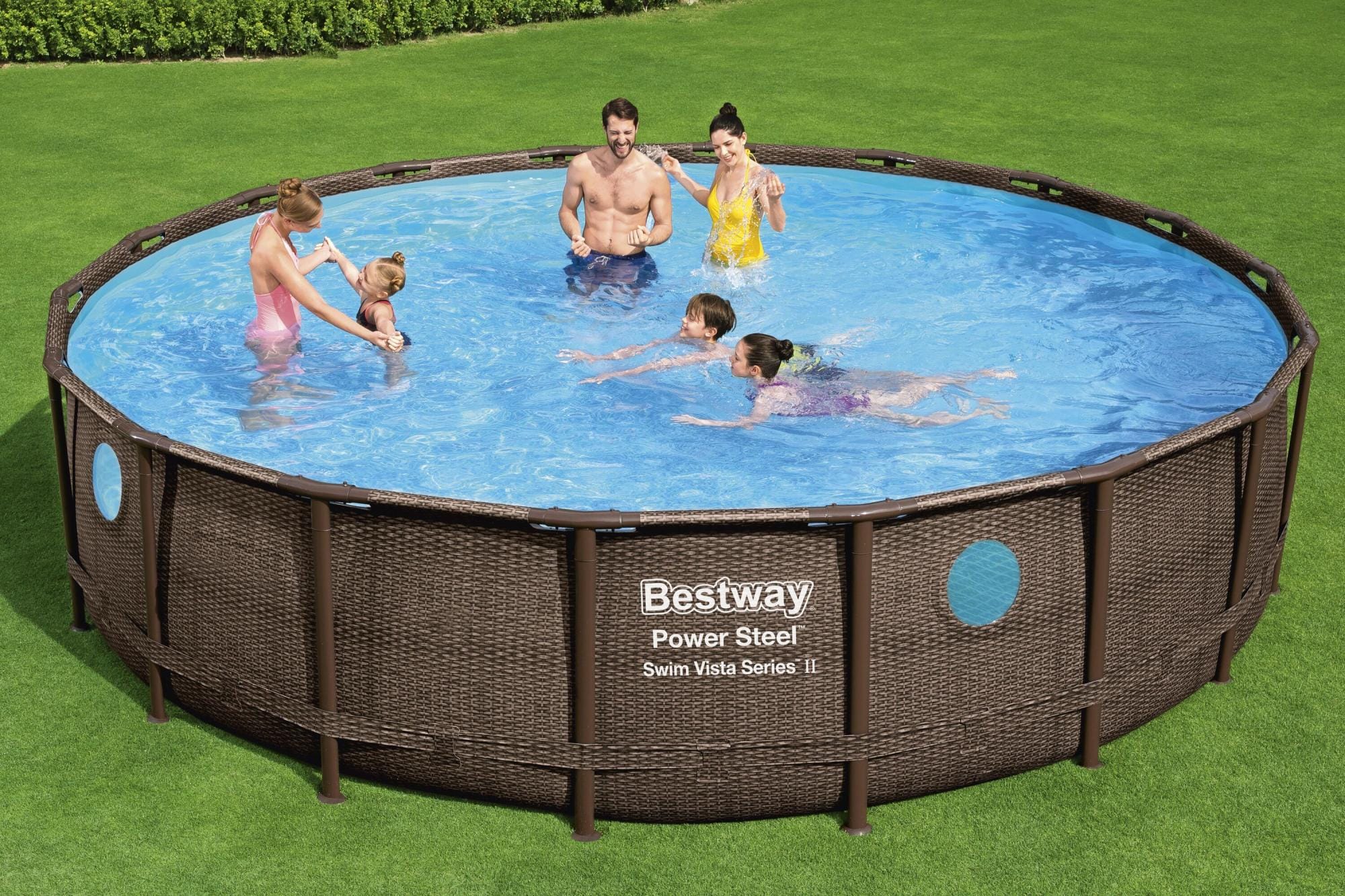 Piscine hors sol Piscine hors sol ronde 549x122cm Power Steel Swim Vista Series II Bestway 1