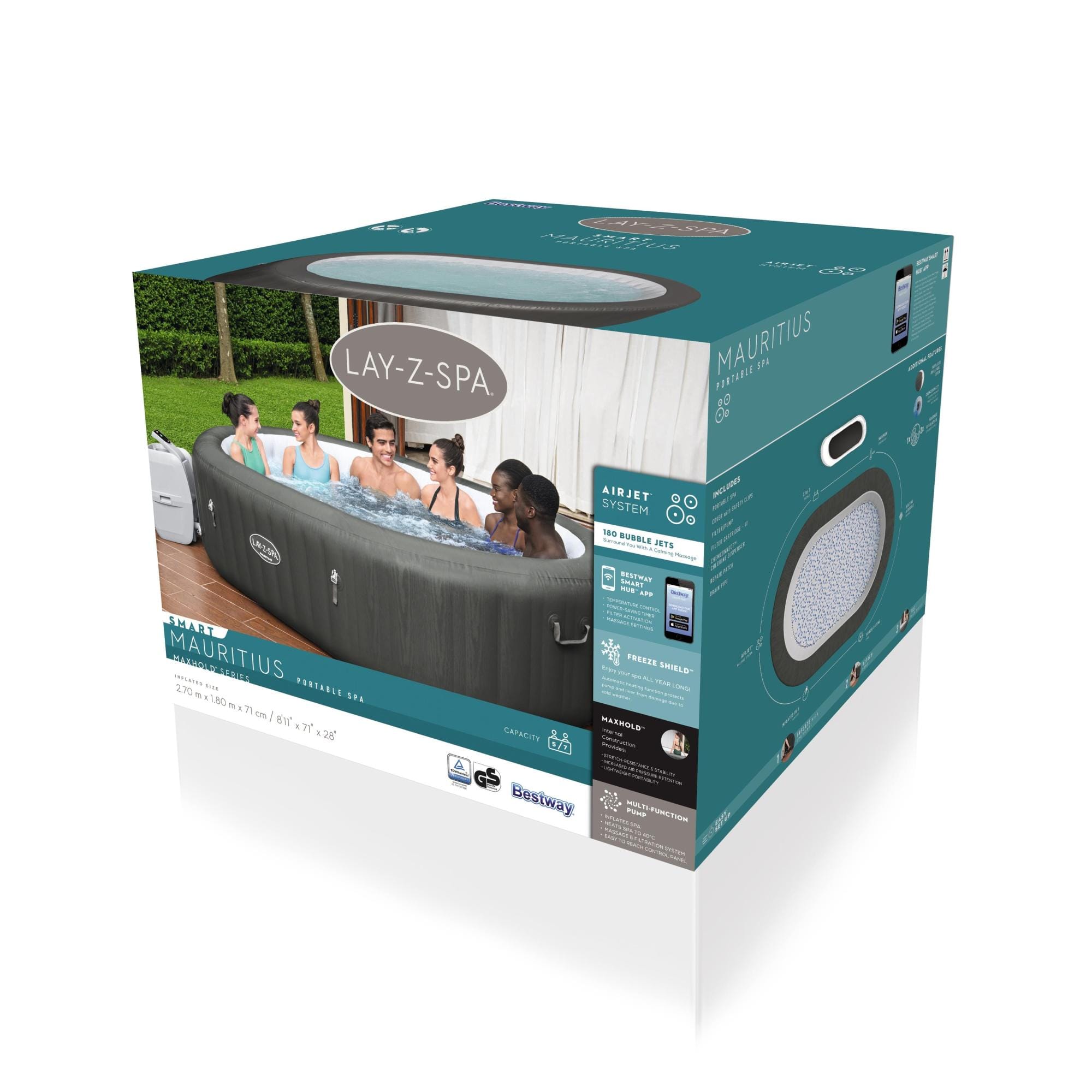 Spa Gonflable Spa gonflable ovale Lay-Z-Spa Mauritius Airjet™ 5 - 7 personnes Wifi Bestway 9