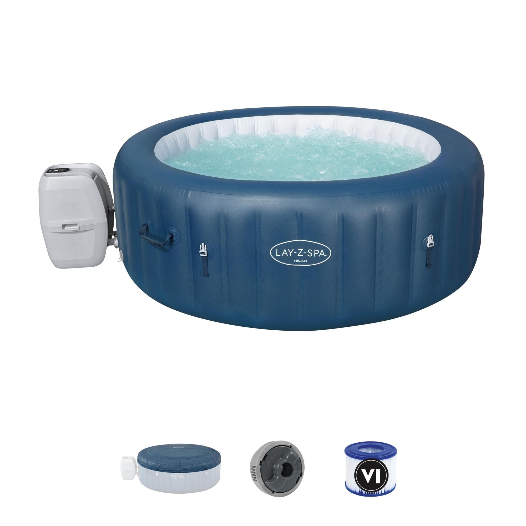 Spa Gonflable Spa gonflable rond Lay-Z-Spa Milan Airjet Plus 4 - 6 personnes Bestway 1