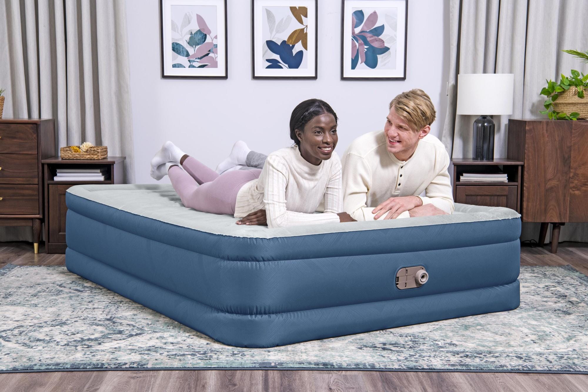 Matelas gonflables Lit gonflable 2 places 203x152x46cm avec pompe électrique intégrée Bestway 3