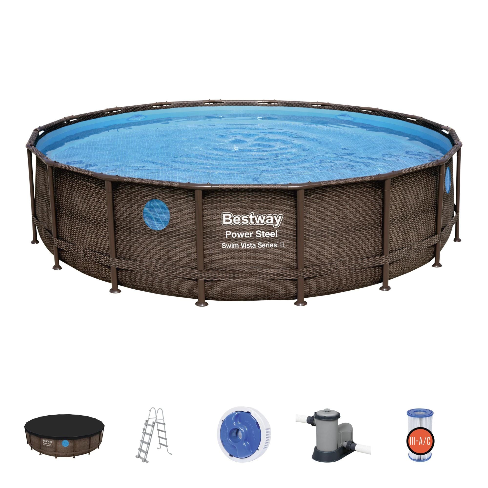 Piscine hors sol Piscine hors sol ronde 549x122cm Power Steel Swim Vista Series II Bestway 1