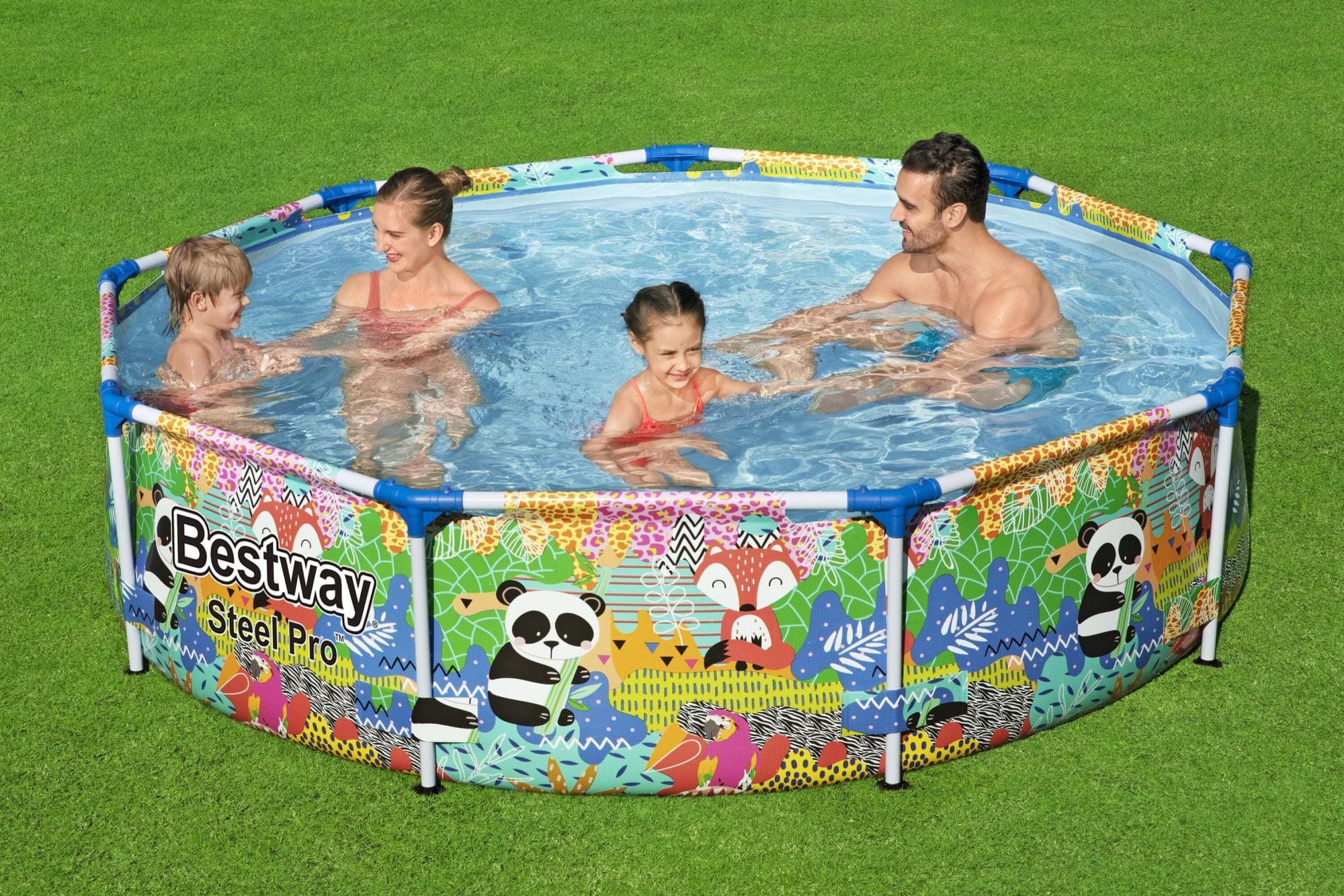 Piscine hors sol Piscine hors sol ronde Steel Pro 274 x 66 cm motif panda Bestway 1