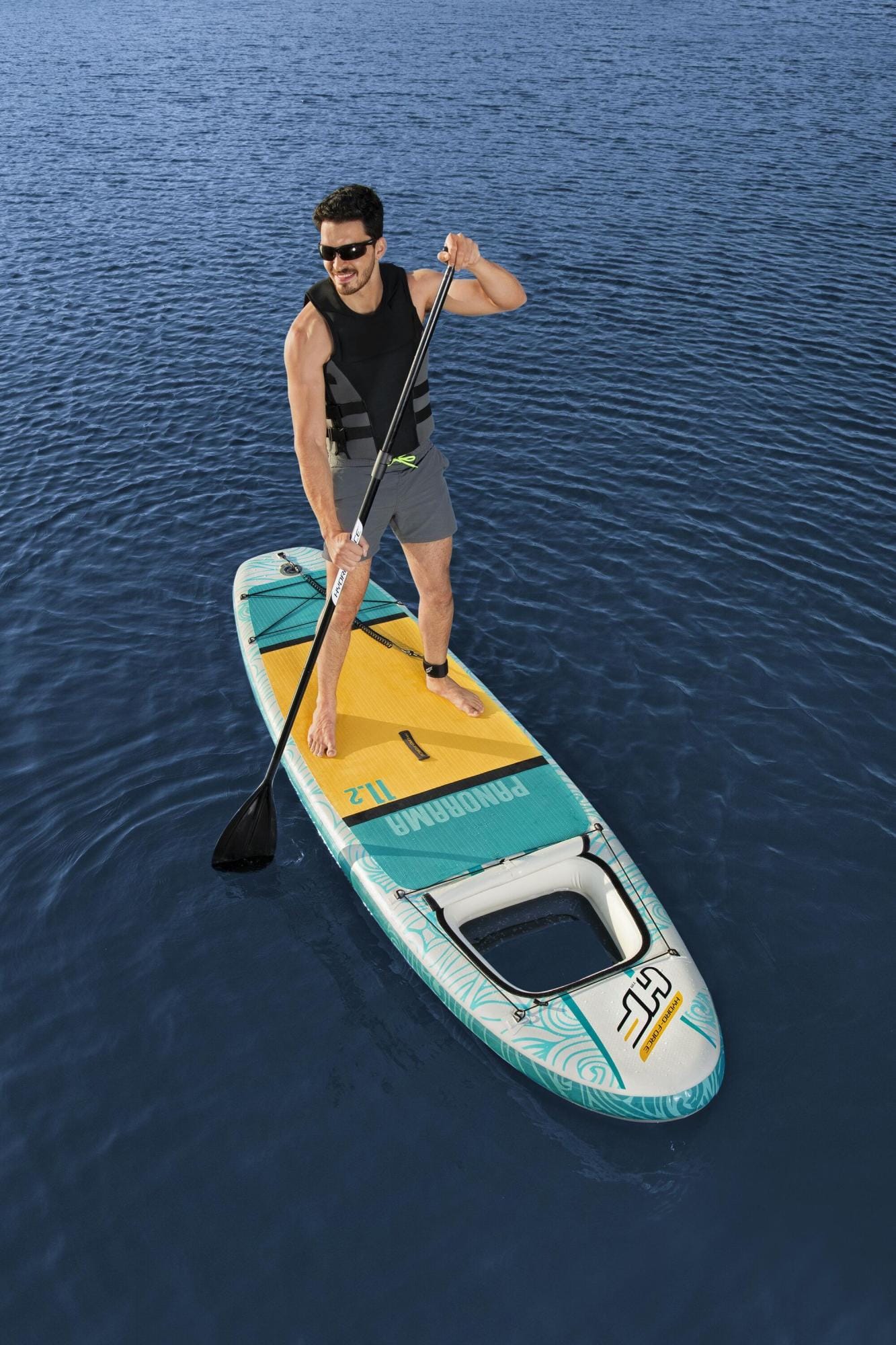 Bateaux, paddle et kayak Paddle gonflable Panorama Hydro-force 340 x 89 x 15 cm avec hublott Bestway 1