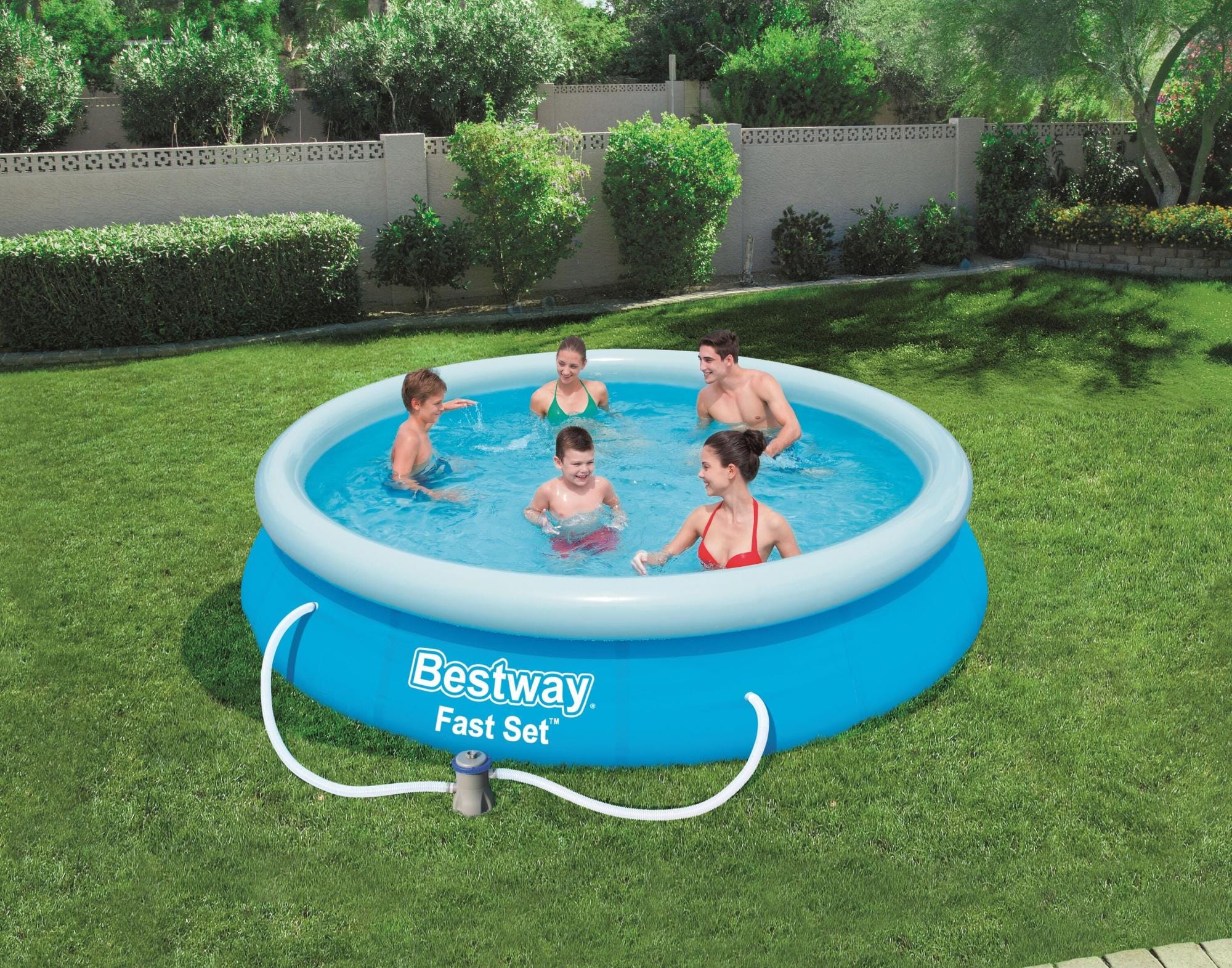 Piscine hors sol Piscine autoportante ronde Fast Set 366 x 76 cm avec filtration Bestway 1