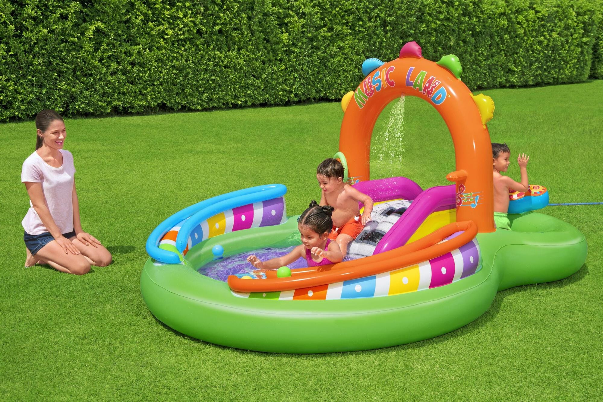Jeux d'extérieur et trampoline Aire de jeux pataugeoire Sing'n Splash 295 x 190 x 137 cm Bestway 1