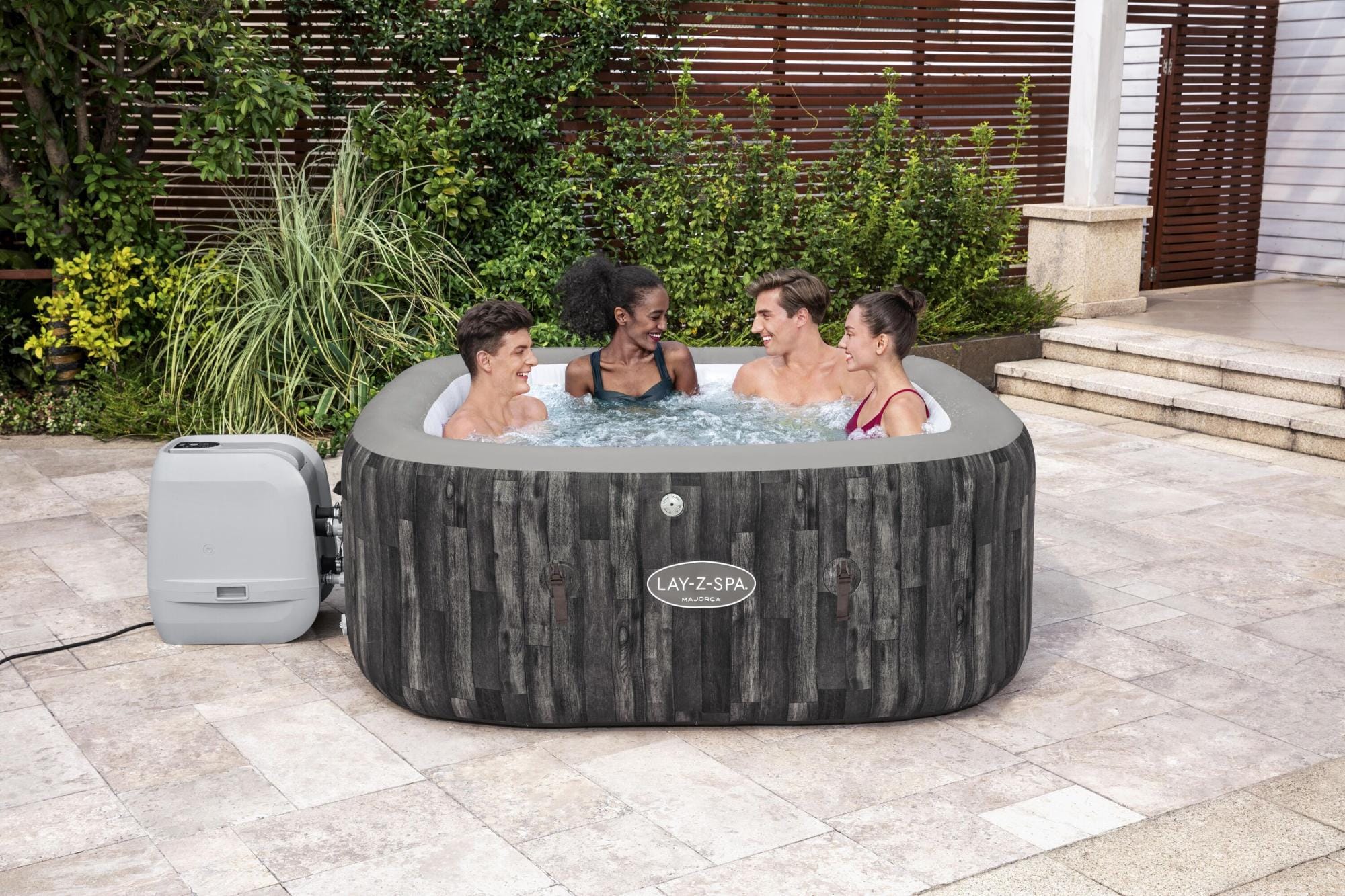 Spa Spa gonflable carré Lay-Z-Spa Majorca Hydrojet Pro 4 - 6 personnes Bestway 1