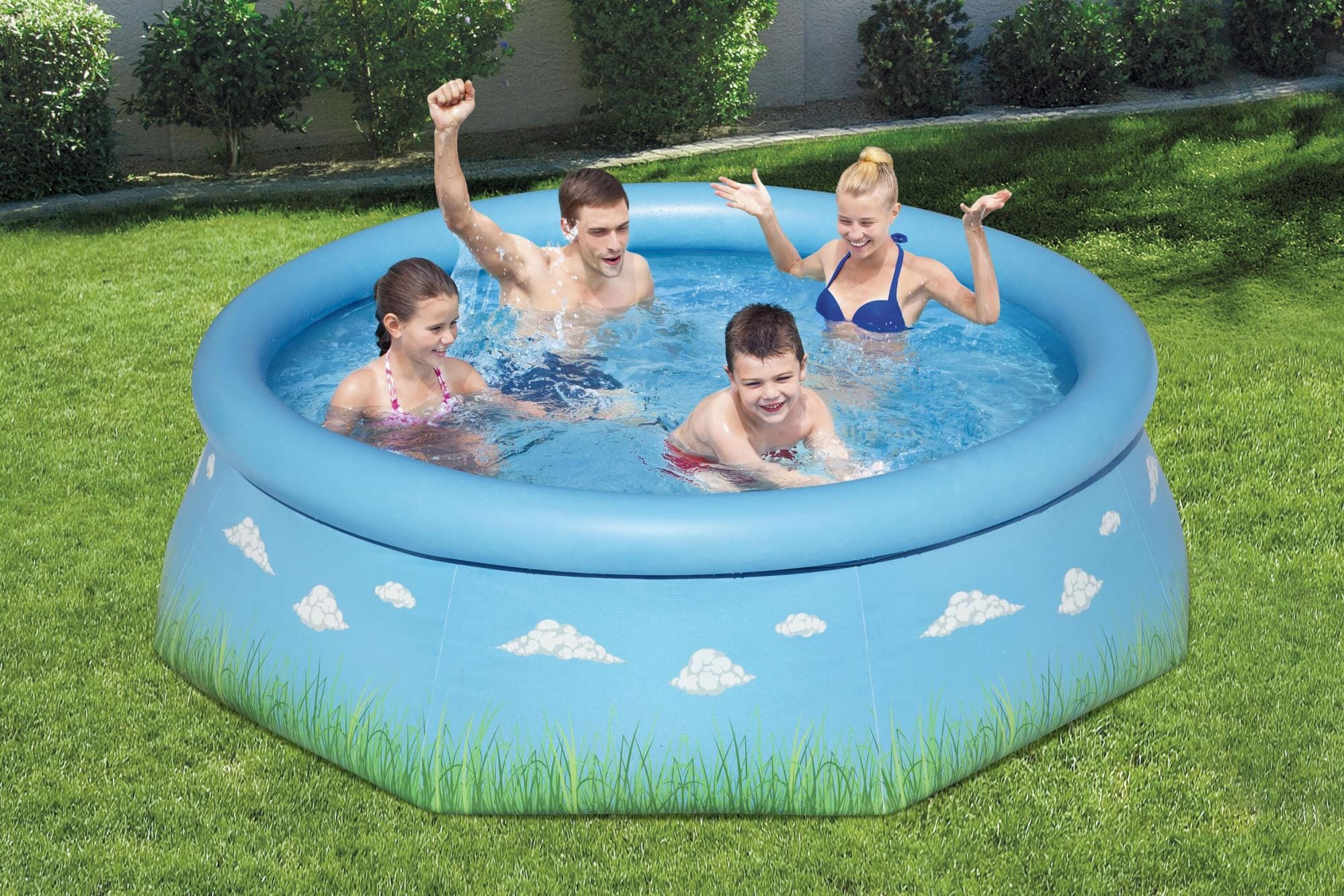Piscine hors sol Piscine autoportante ronde 244 x 66 cm décor prairie Bestway 1