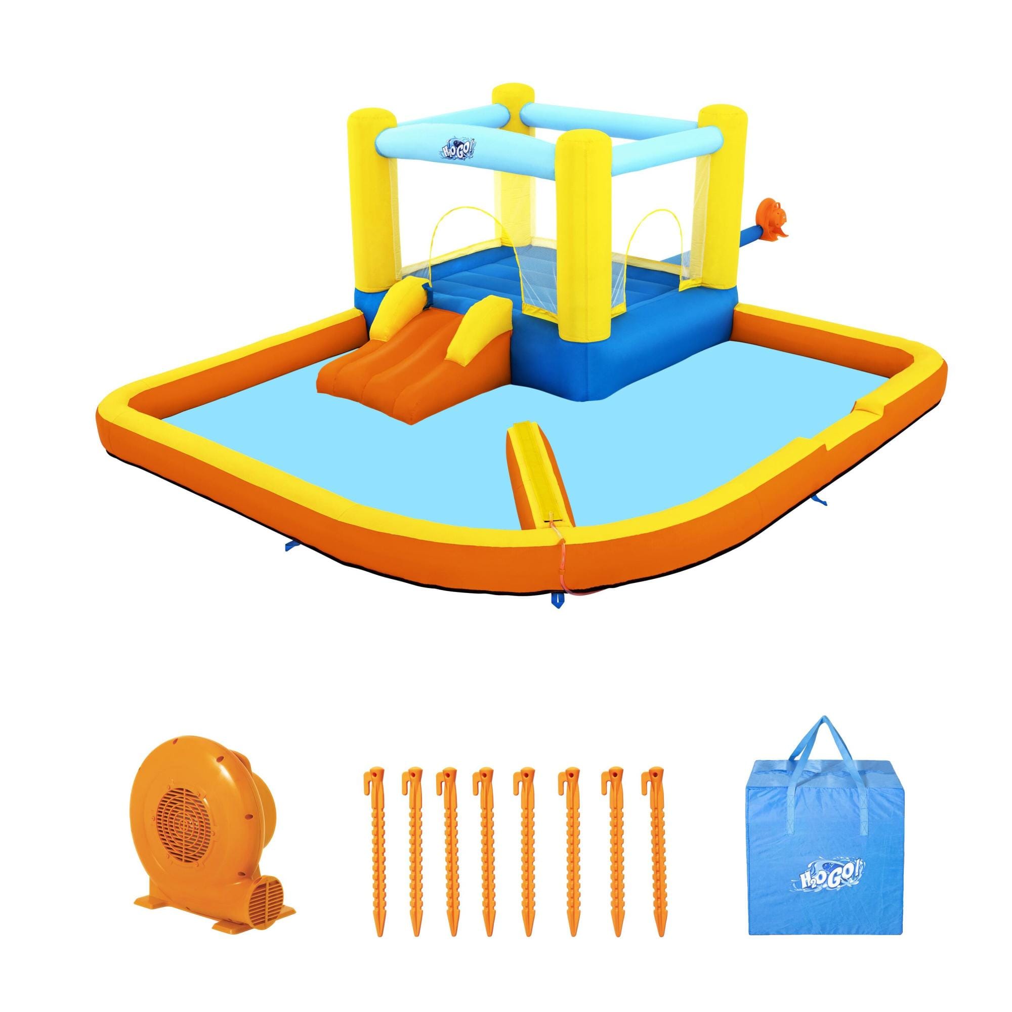 Jeux d'extérieur et trampoline Aire de jeux gonflable avec trampoline et Pataugeoire Beach Bounce 365 x 340 x 152 cm Bestway 1