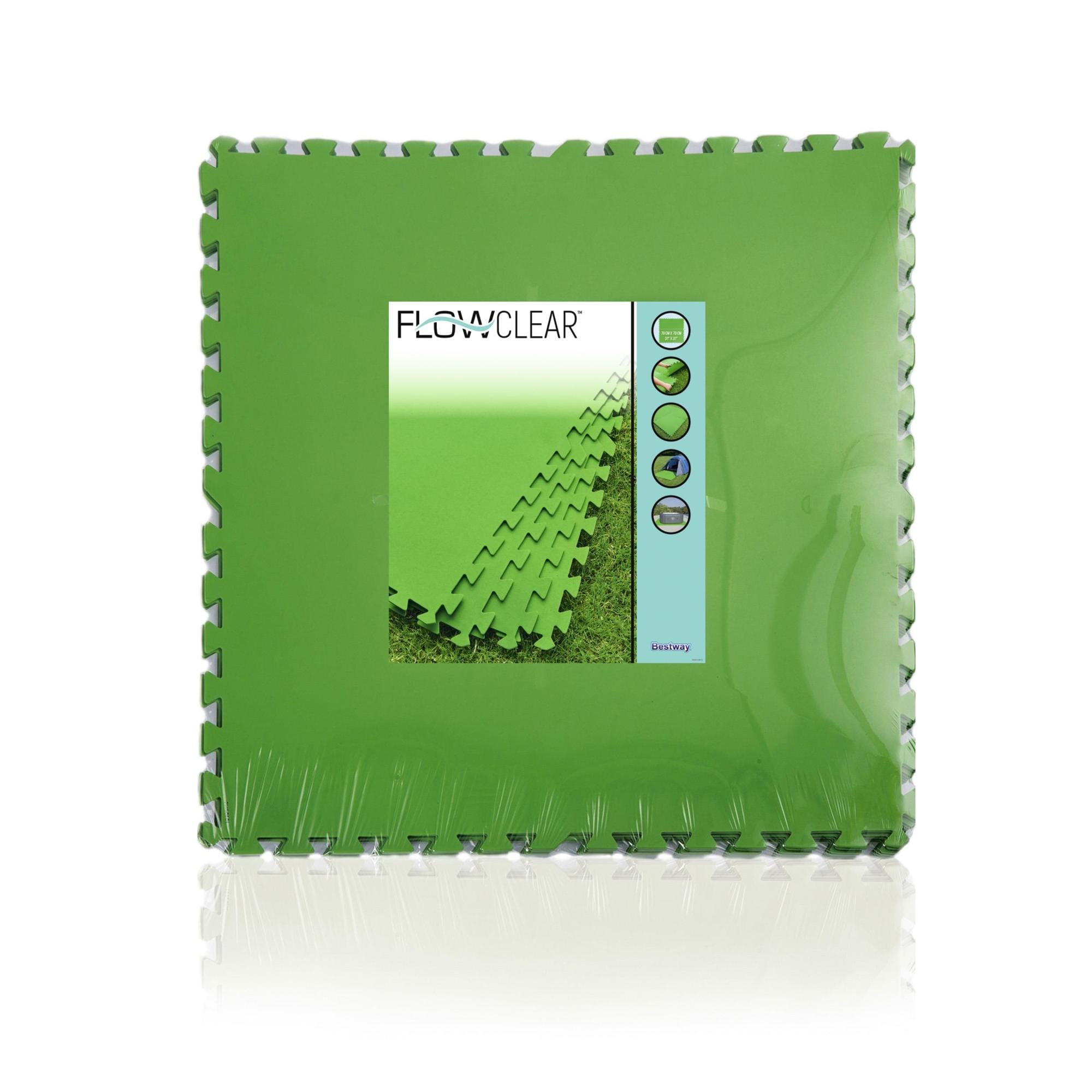 Accessoires Piscine Lot de 9 tapis de protection pré formés 78 x 78 cm Bestway 8