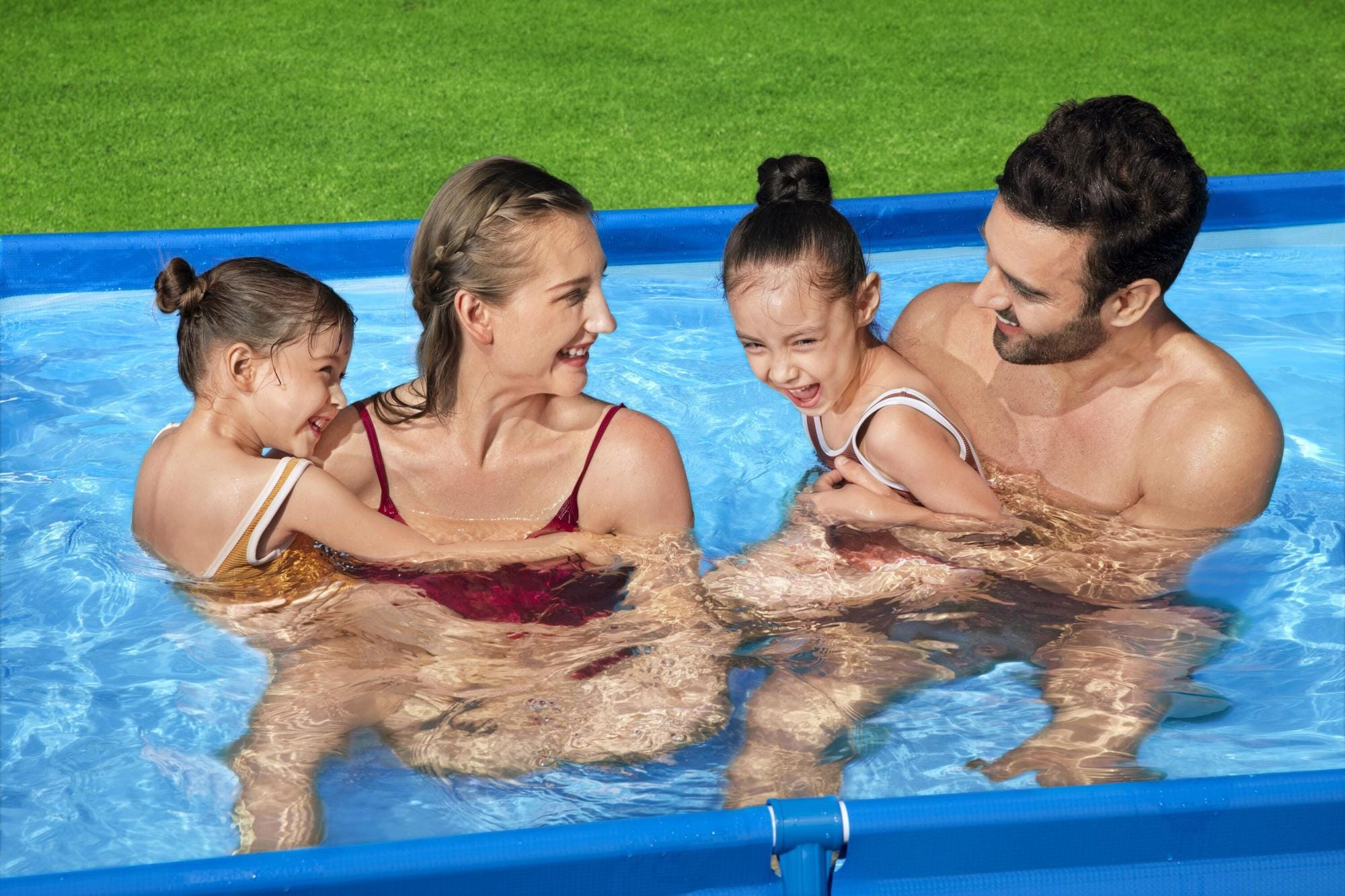 Piscine hors sol Piscine hors sol rectangle Steel Pro 259 x 170 x 61 cm bleu clair Bestway 5
