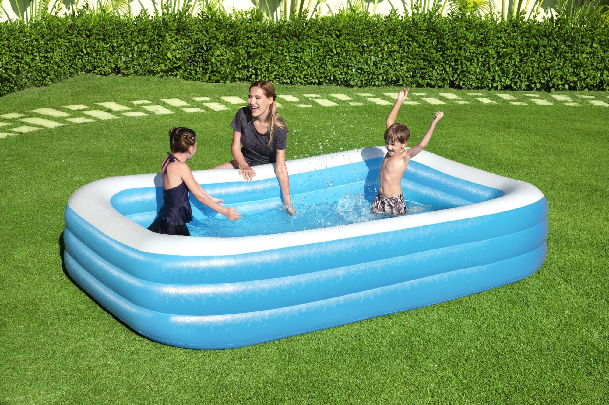 Piscine hors sol Piscine familiale gonflable translucide 3,05 m x 1,83 m x 56 cm  Bestway 1