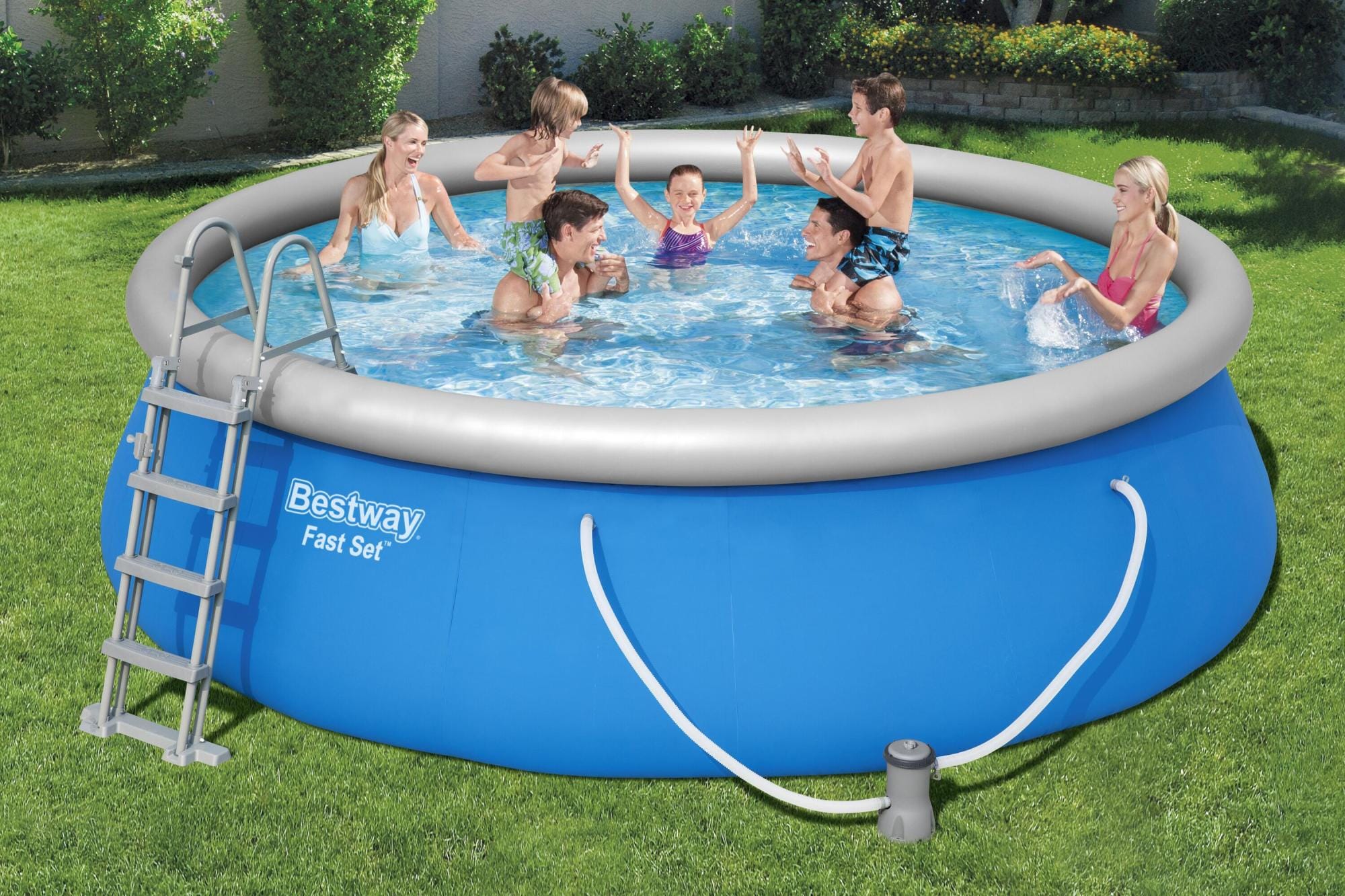 Piscine hors sol Piscine autoportante Fast Set ronde 457 x 122 cm avec accessoires Bestway 1