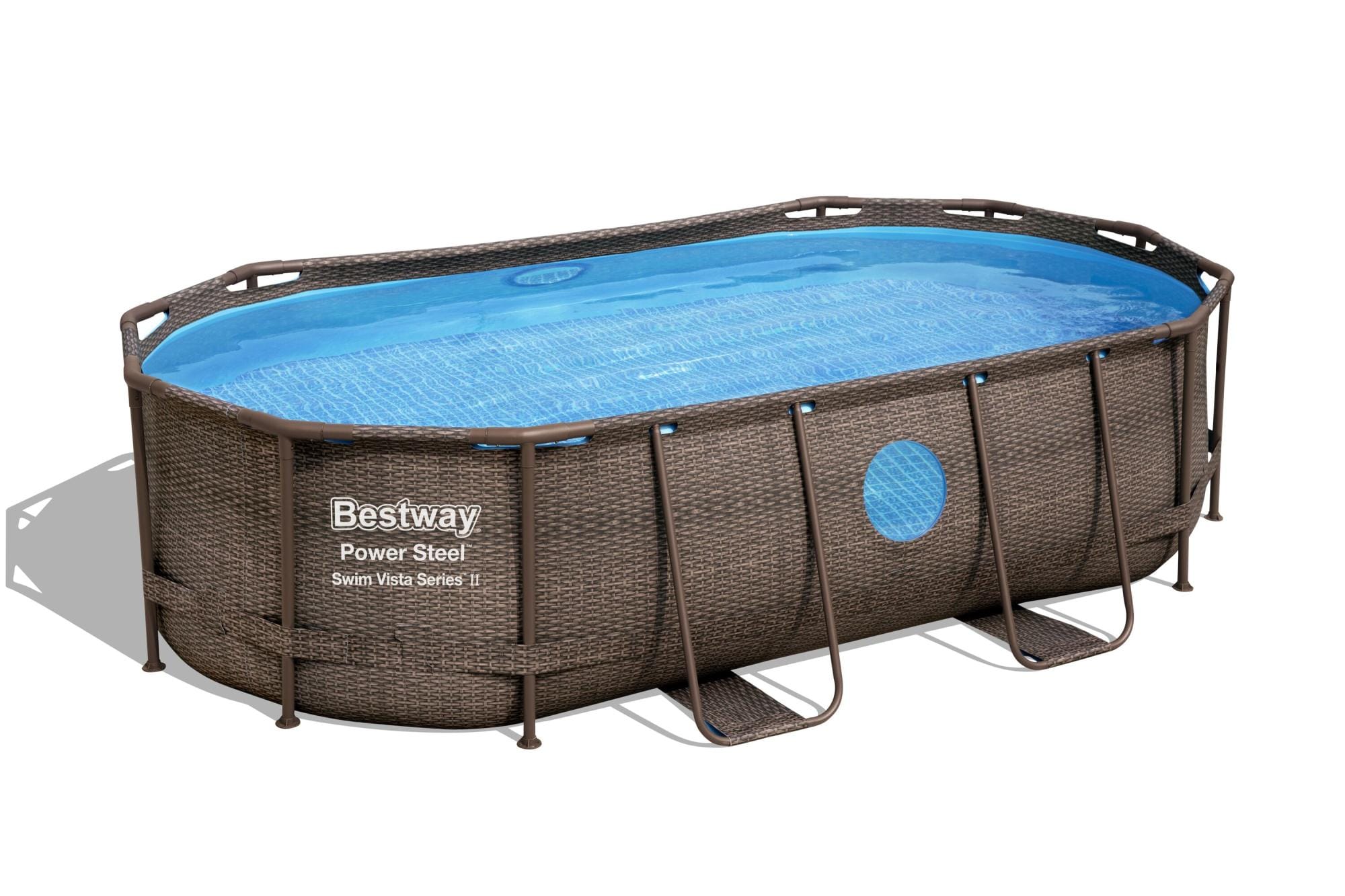 Piscine hors sol Piscine hors sol ovale Power Steel Swim Vista rotin 427 x 250 x 100cm Bestway 3