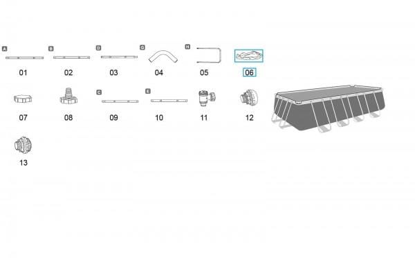 Accessoires piscine et spa Bâche pour piscine Power Steel rectangle 549 x 274 x 122 cm Bestway 3