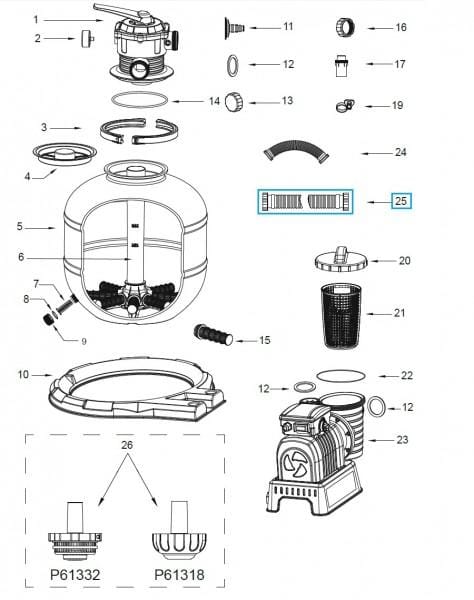 Pièces Détachées Tuyau pour systèmes de filtre à sable Flowclear™ Bestway® (58499, 58497, 58486 | sauf GS), 300 cm, Ø 38 mm Bestway 2