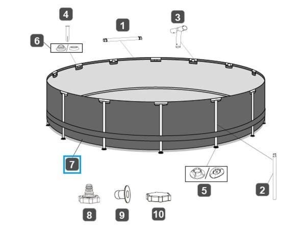 Pièces Détachées Liner pour piscine Steel Pro MAX™ Bestway® 366 x 76 cm, rond, gris clair Bestway 4