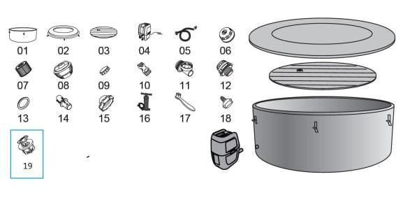 Pièces détachées Spas gonflables Couvercle valve d'air pour PADDLE Hydro-Force™ ou SPA Bestway® Bestway 3