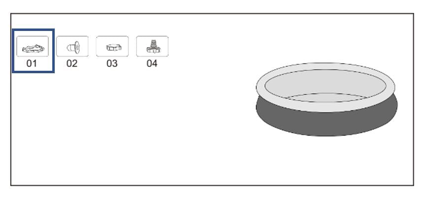 Pièces Détachées Liner pour piscine autoportée Fast Set™ Bestway® Aspect Rotin 396 x 84 cm Bestway 4