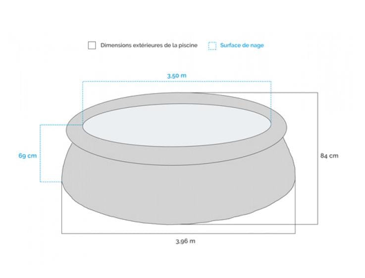 Pièces Détachées Liner pour piscine autoportée Fast Set™ Bestway® Aspect Rotin 396 x 84 cm Bestway 3