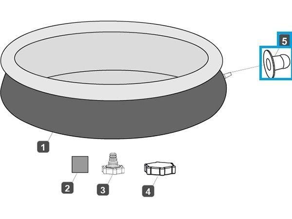 Pièces Détachées Bouchon d’arrêt pour piscine Bestway® (sauf Hydrium™), tuyau de 32 mm Bestway 4