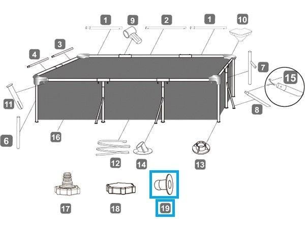 Pièces Détachées Bouchon d’arrêt pour piscine Bestway® (sauf Hydrium™), tuyau de 32 mm Bestway 6