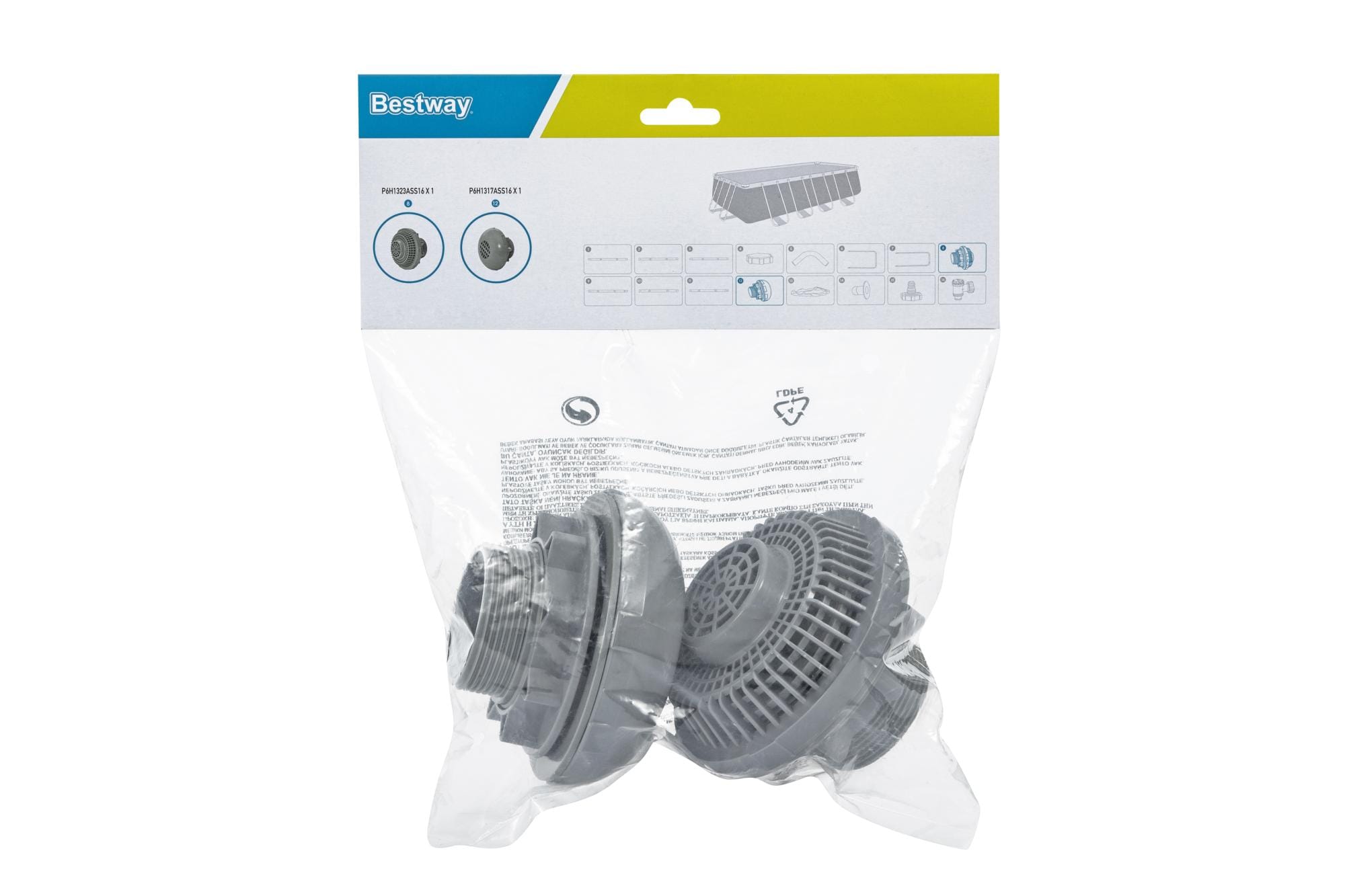 Pièces Détachées Kit pré filtre d’entrée/sortie Ø 38 mm tous types de piscines autoportantes et tubulaires Bestway® Bestway 1