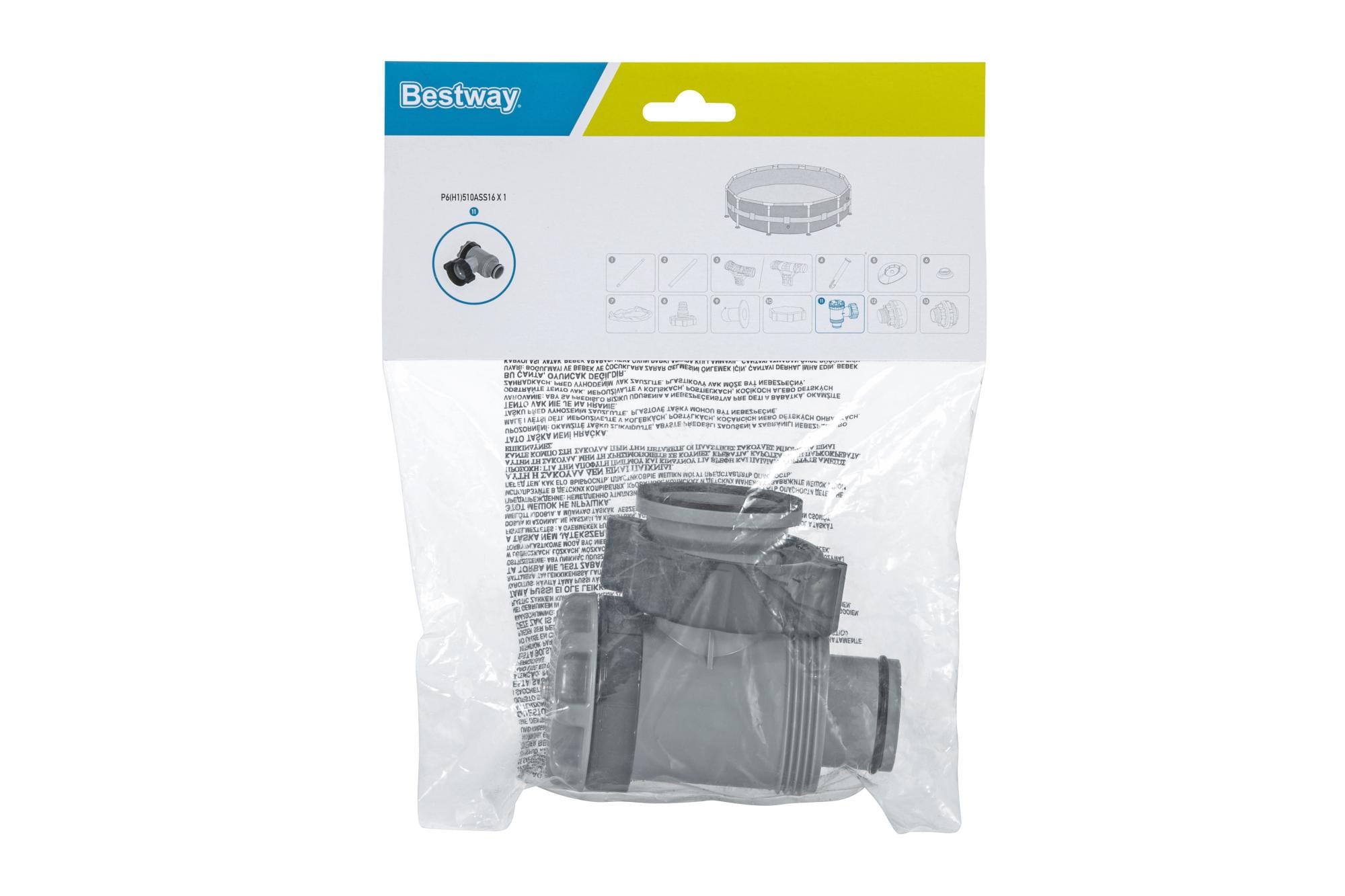 Pièces Détachées Vanne de régulation pièce de rechange Bestway®, gris clair pour piscines avec raccord 38 mm Bestway 1