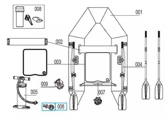 Pièces Détachées Manomètre pour bateaux Hydro-Force™ Bestway® Bestway 2