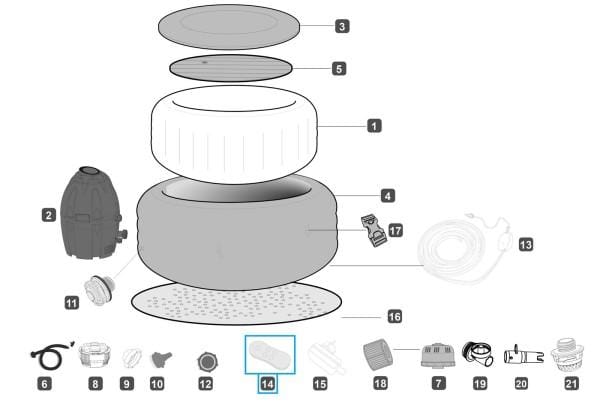 Pièces détachées Spas gonflables Télécommande pour Led Lay-Z-Spa™ Paris et Hollywood Bestway 3