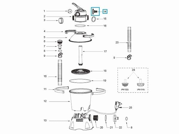 Pièces Détachées Adaptateur de tuyau d'arrosage pour tous les systèmes de filtre à sable Flowclear™ Bestway® Bestway 6