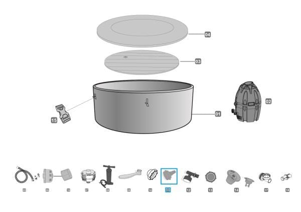 Pièces détachées Spas gonflables Adaptateur raccord jardin pour vidange de Lay-Z-Spa™Airjet Bestway 2