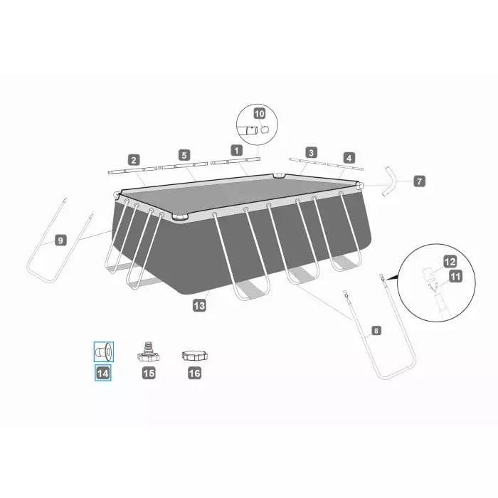 Pièces Détachées Bouchon d’arrêt pour piscines Bestway® (sauf Hydrium™), tuyau de 32 mm Bestway 5