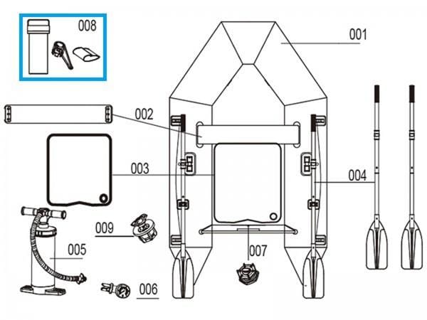 Pièces Détachées Kit de réparation pour bateaux de sport Hydro-Force™ Bestway® Bestway 5