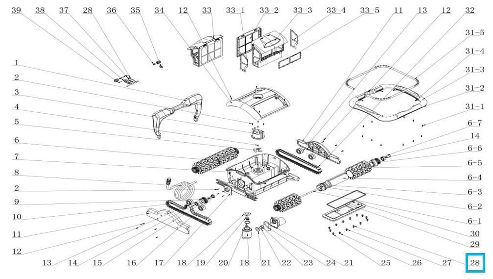 Pièces Détachées Ecrou pour robot RAPTOR 58481 Bestway 3