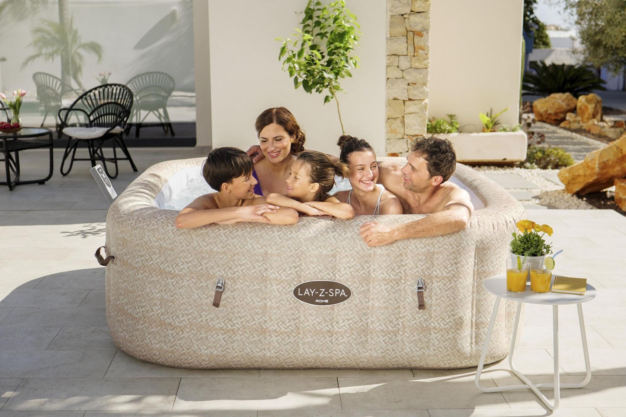 Spa Gonflable Spa gonflable carré Rome Smart AirJet EnergySense 5 - 7 places Bestway 4