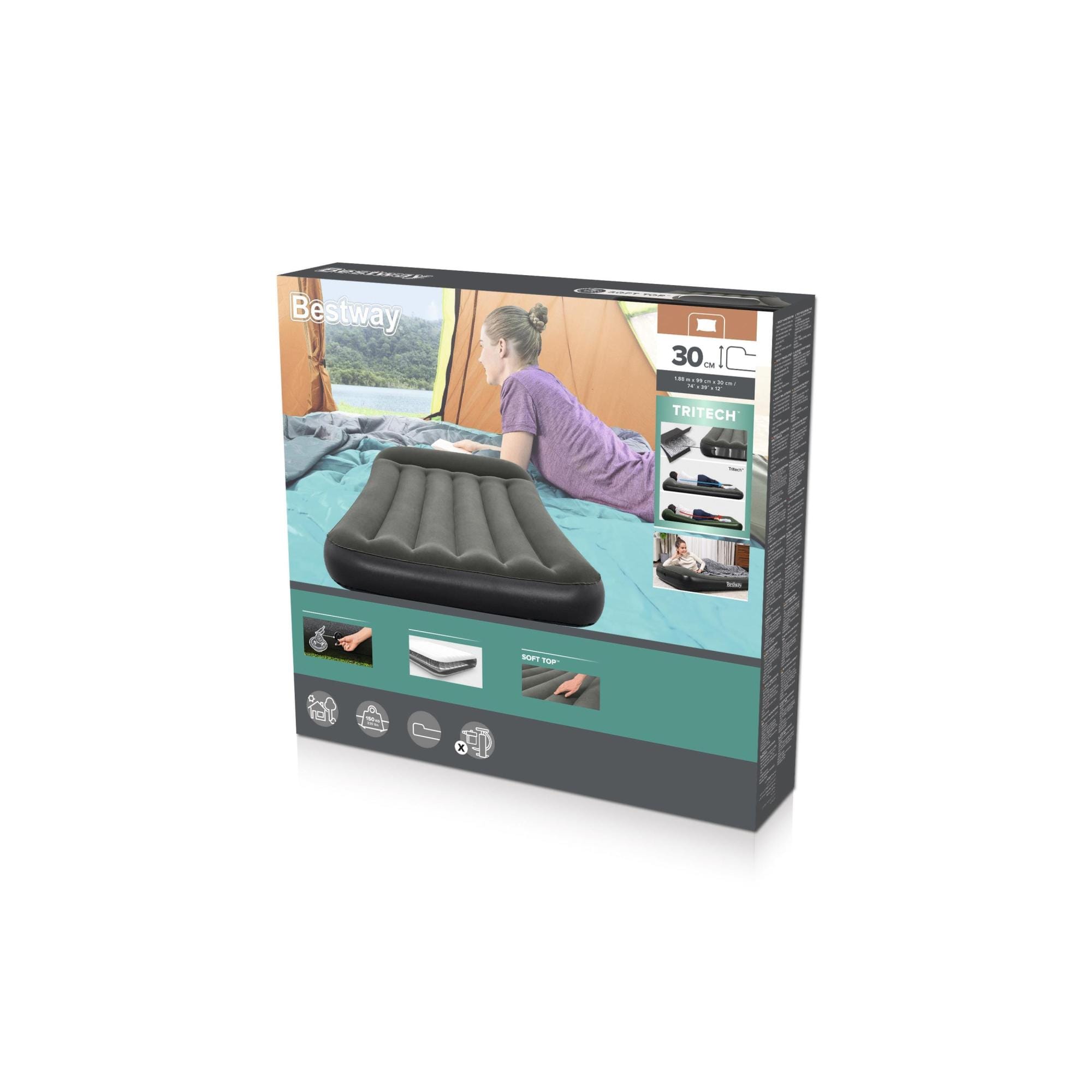 Camping et tente Matelas gonflable camping 1 place 188 x 99 x 30 cm Bestway 22