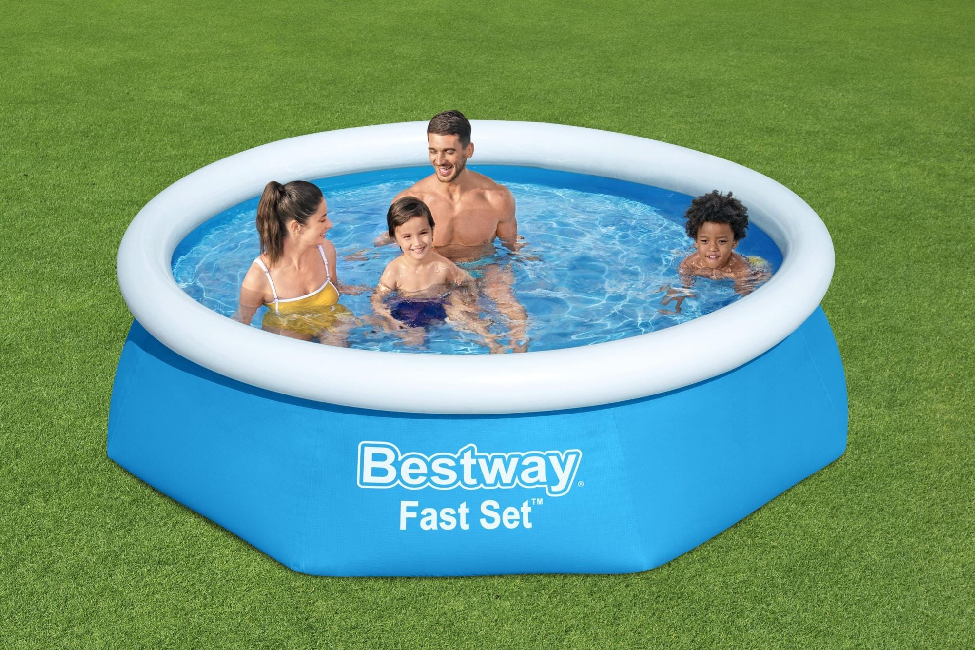 Piscine hors sol Piscine autoportante ronde Fast Set 244 x 61 cm avec filtration Bestway 1