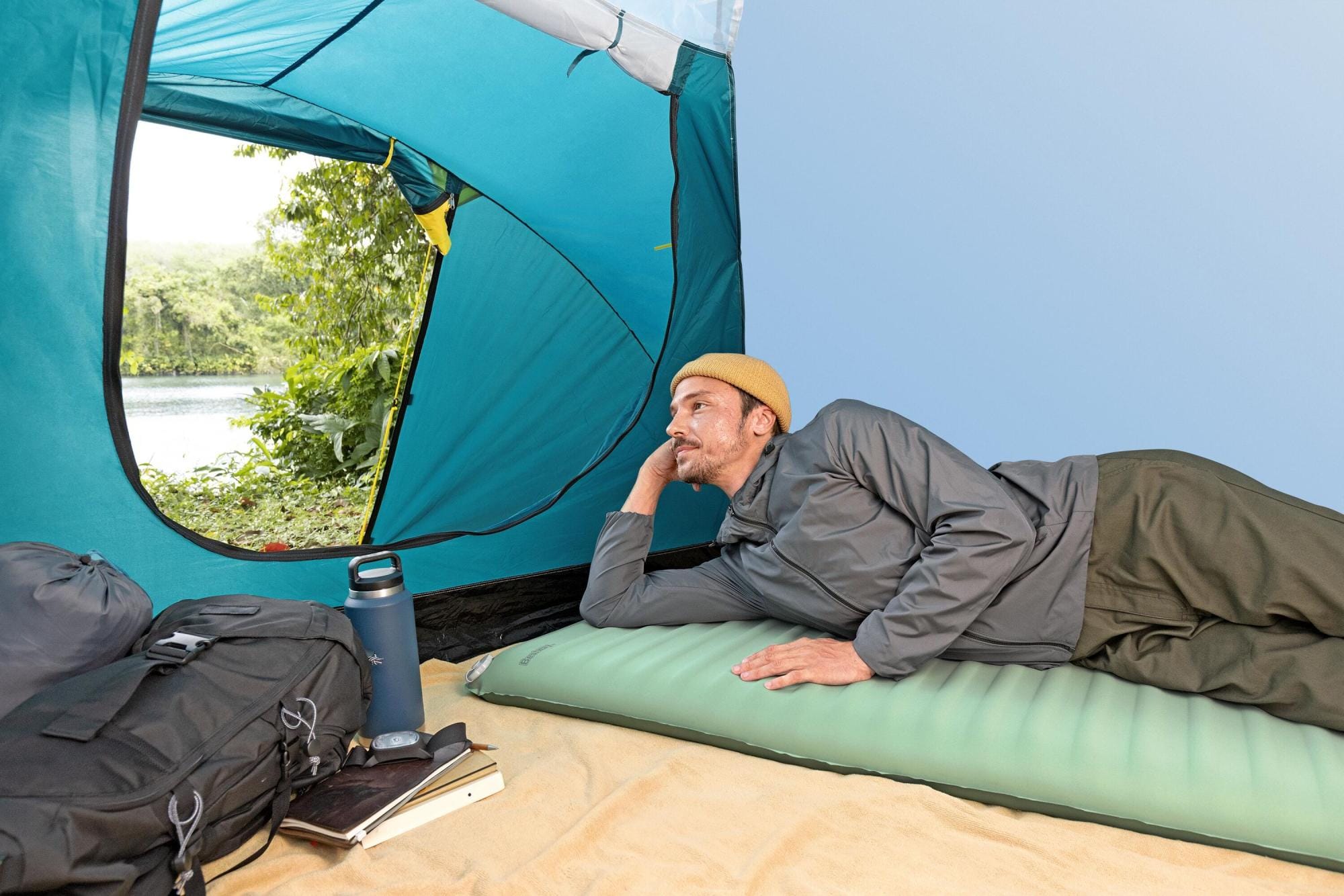 Camping et tente Matelas autogonflant 183 x 63.5 x 7.6 cm ComforTrek Bestway 1