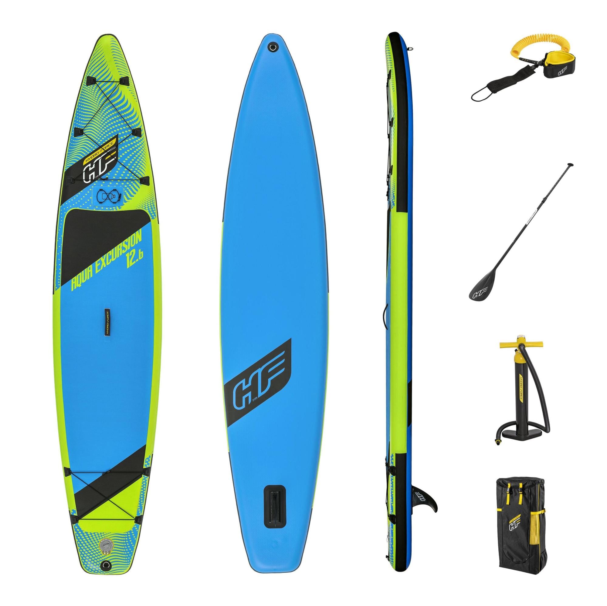Bateaux, paddle et kayak Paddle SUP Aqua Excursion 381 x 79 x 15 cm, pompe, sac à dos, leash, pagaie Bestway 1